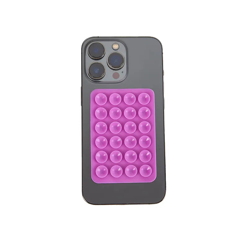 Stick & Grip Suction Cup Phone Holder | Reusable Silicone Pad (Random Color)